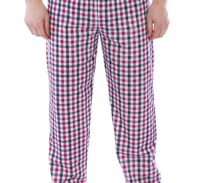 Pánské kalhoty na spaní Robert černo-červené