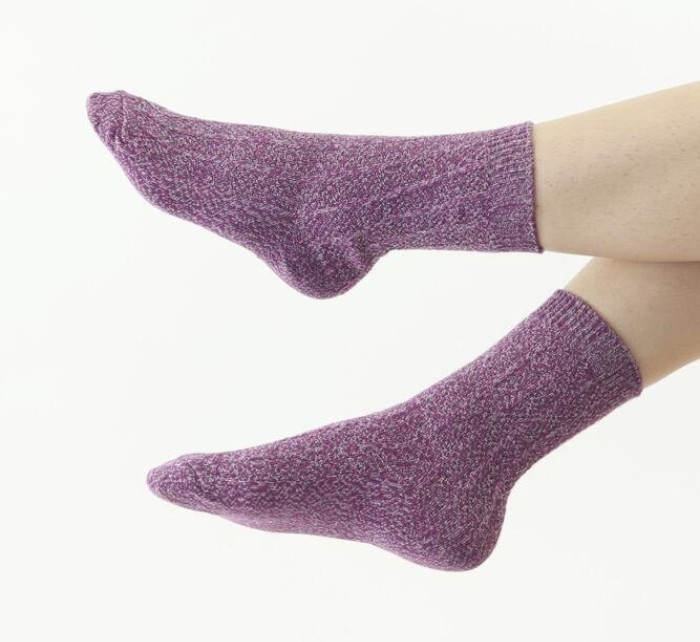 Pletené ponožky Thermona vínové