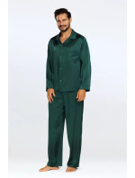 Pánské saténové pyžamo Lukas zelený
