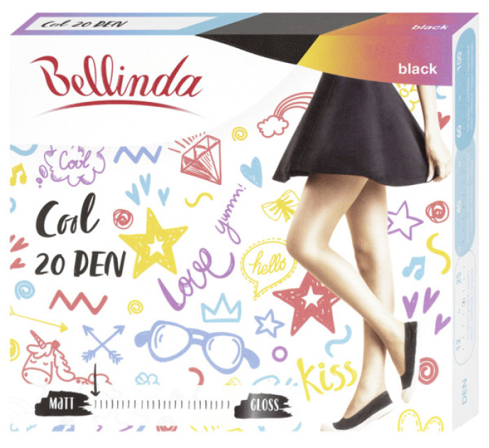 Módní punčochové kalhoty COOL 20 DEN - BELLINDA - černá