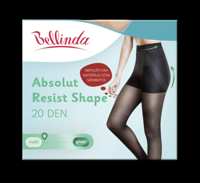 Formující punčochové kalhoty, navíc nepouští oka ABSOLUT RESIST SHAPE 20 DEN - BELLINDA - almond