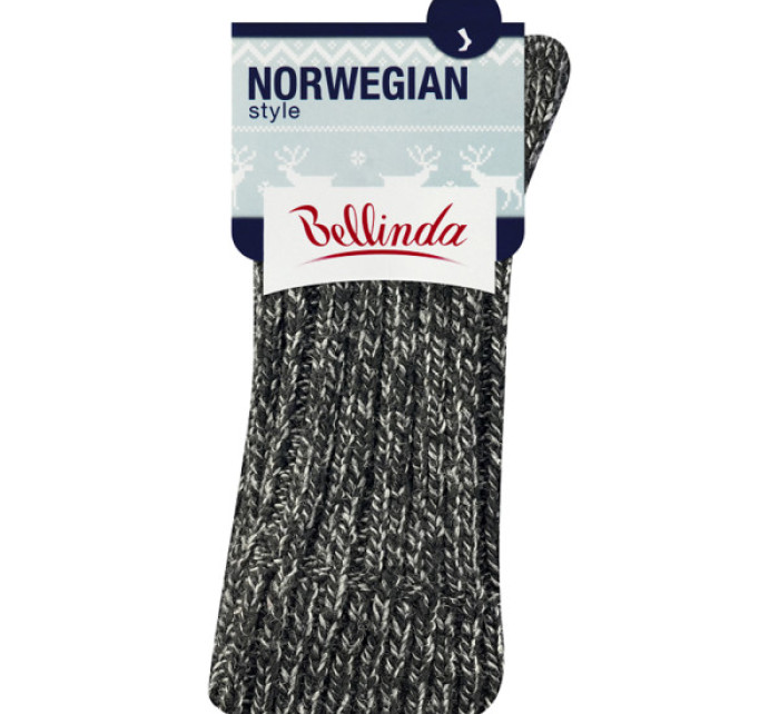 Zimní unisex ponožky NORWEGIAN STYLE SOCKS - BELLINDA -  černá