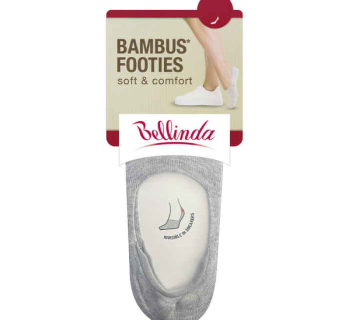 Bambusové velmi nízké dámské ponožky BAMBUS FOOTIE SOCKS - BELLINDA - šedá
