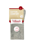 Dámské bavlněné ponožky s pohodlným lemem COTTON COMFORT SOCKS - BELLINDA - šedý melír