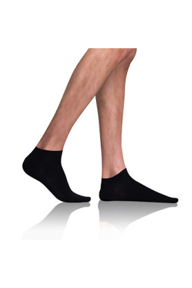 Krátké pánské bambusové ponožky BAMBUS AIR IN-SHOE SOCKS - BELLINDA - černá