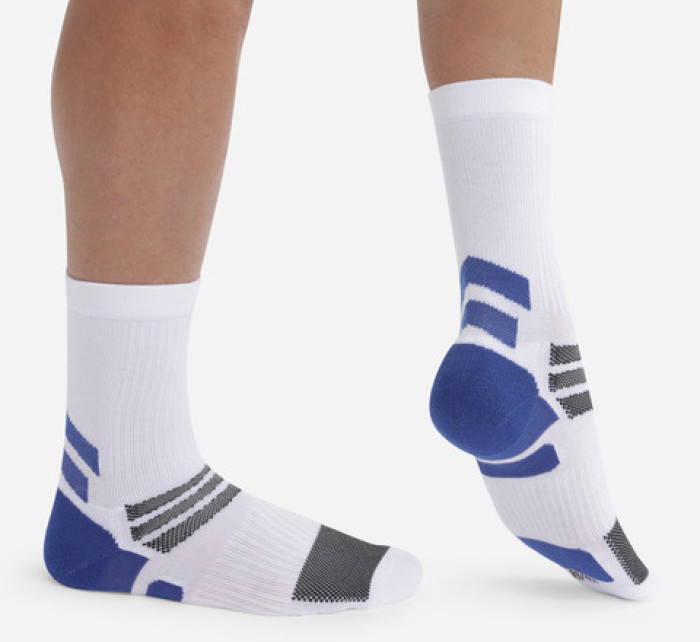 Pánské sportovní ponožky 2x DIM SPORT CREW SOCKS MEDIUM IMPACT 2x - DIM SPORT - bílá