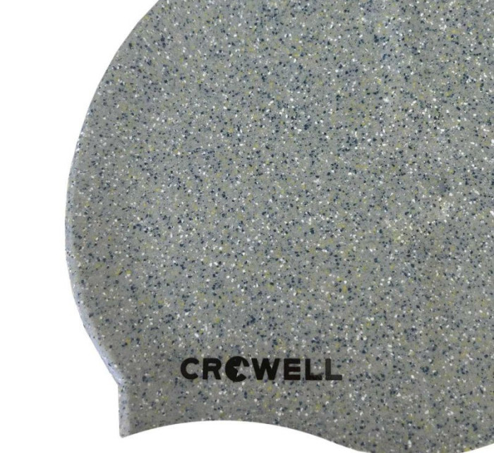 Silikonová plavecká čepice Crowell Recycling Pearl ve stříbrné barvě.2