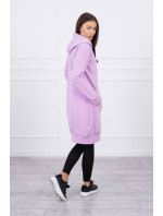 Šaty s kapucí, mikina fialová