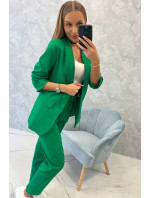 Elegantní sada saka a kalhot zelené barvy