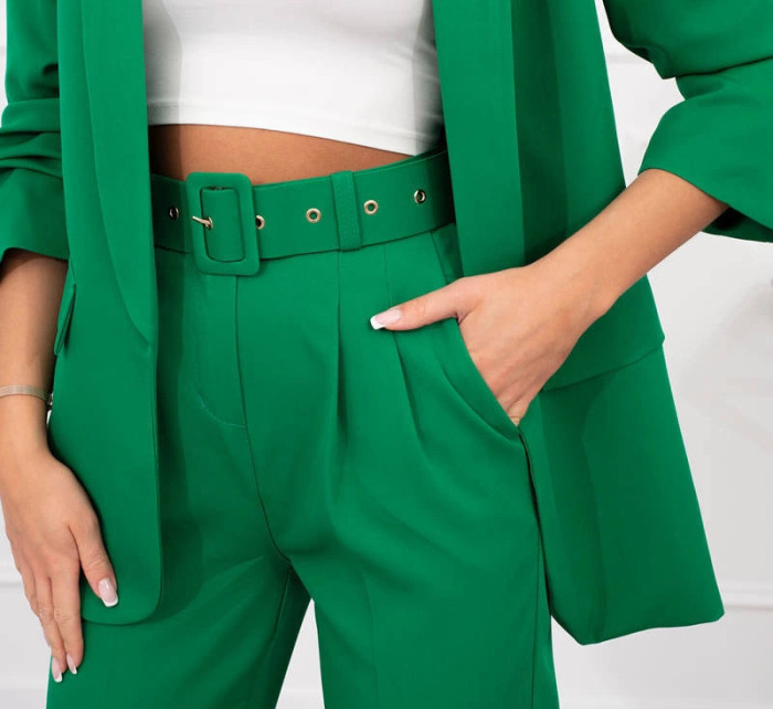 Elegantní sada saka a kalhot zelené barvy