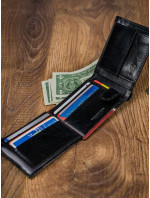 Pánské peněženky [DH] 323 RBA D BLACK RED černá