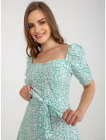 LK SK 509002 šaty.03P bílá zelená