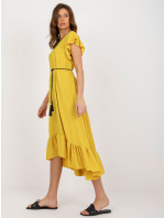 MI SK 59101 šaty.31 tmavě žlutá