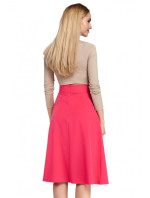 M302 Dámská midi sukně - růžová