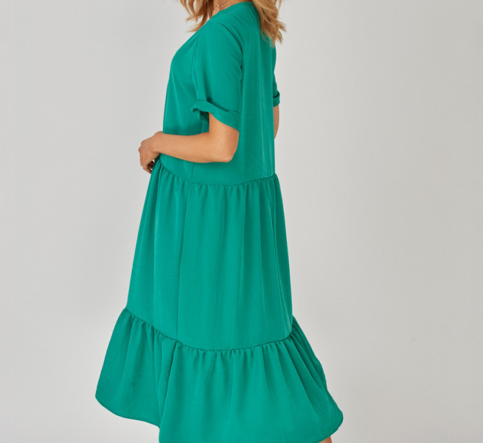 Kolorli Šaty Lou Emerald Green