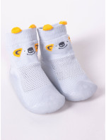 Yoclub Dětské chlapecké protiskluzové ponožky s gumovou podrážkou OBO-0172C-2800 Grey