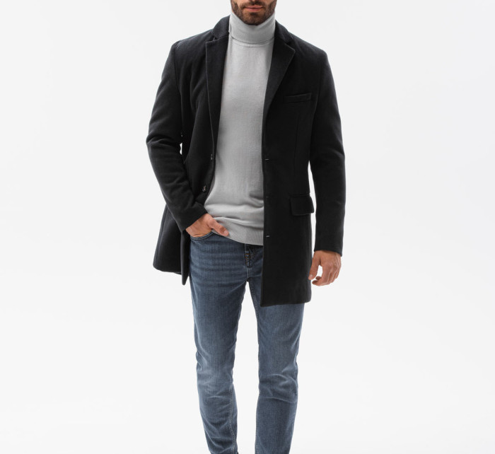 Pánský kabát Ombre Coat C432-1 Black