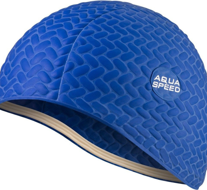 AQUA SPEED Plavecká čepice pro dlouhé vlasy Bombastic Tic-Tac Navy Blue
