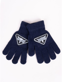 Chlapecké pětiprsté rukavice Yoclub RED-0233C-AA5B-003 námořnická modrá