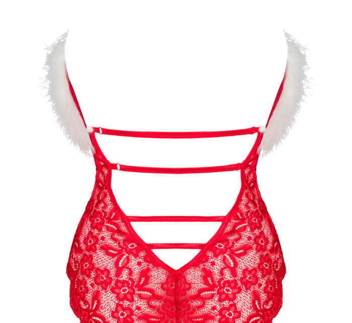 LivCo Corsetti Fashion Body Santas Lace Lady 90705 Red