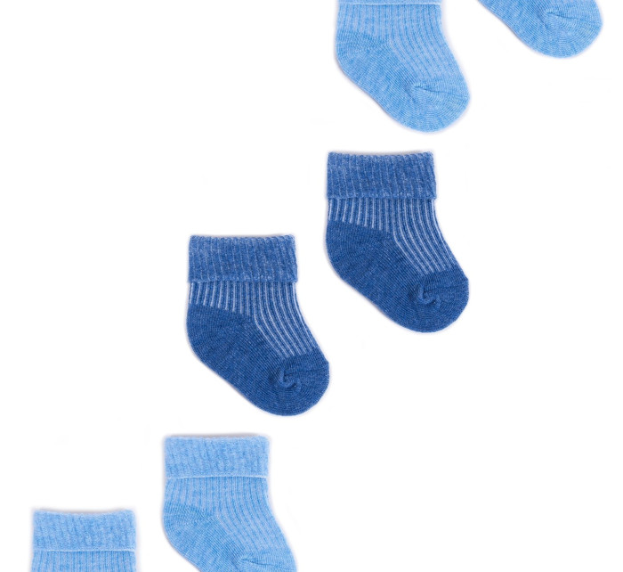 Yoclub 3Pack chlapecké ponožky s manžetou SKA-0009U-0000-004 Blue