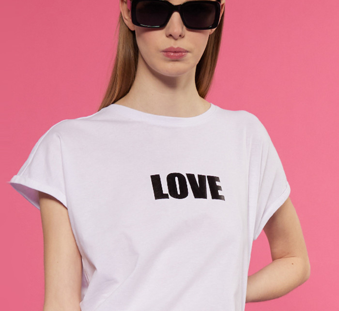 Monnari Trička Tričko s nápisem Love Multicolor