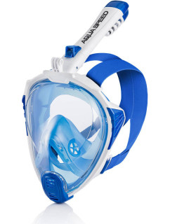 Potápěčská maska AQUA SPEED s plnou tváří Drift White/Blue Pattern 51