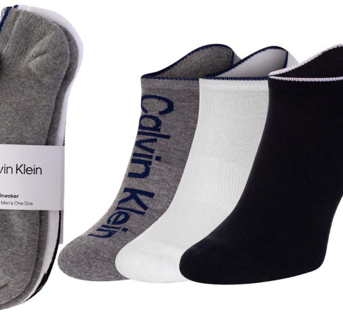Ponožky Calvin Klein 3Pack 701218724003 Grey/White/Black