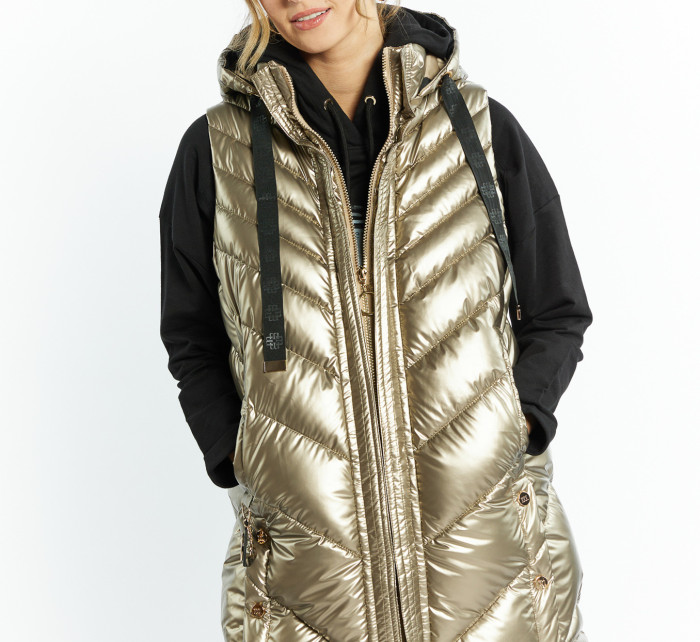Monnari Bundy Prošívaná vesta s kapucí Zlatá