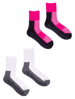 Yoclub Ponožky do půli lýtek s ABS 2-pack SKA-0131U-AA0A-001 Multicolor