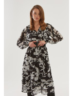 Monnari Šaty Šaty ze vzdušné květinové tkaniny Vícebarevné
