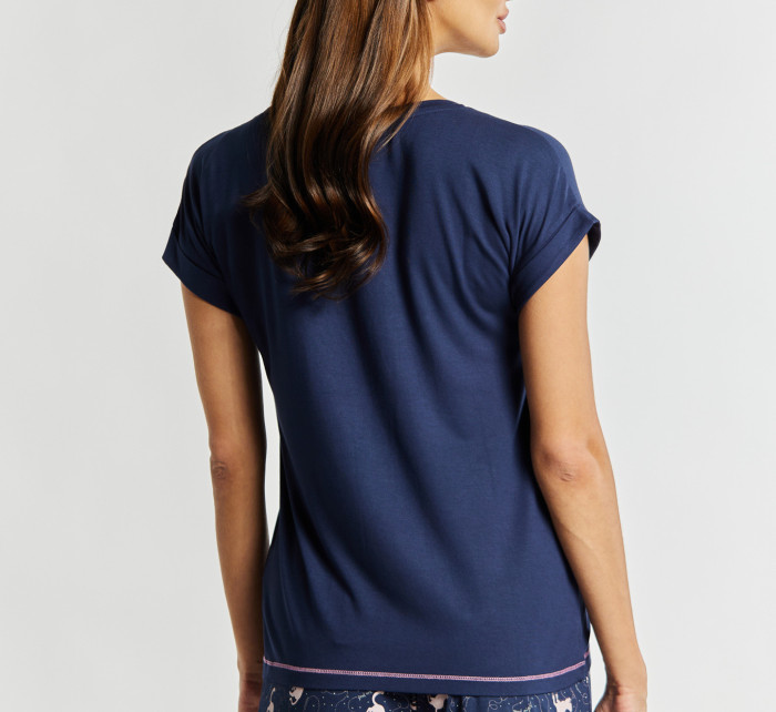 Pyžamo Monnari Pyžamový top s kapsičkou námořnická modrá