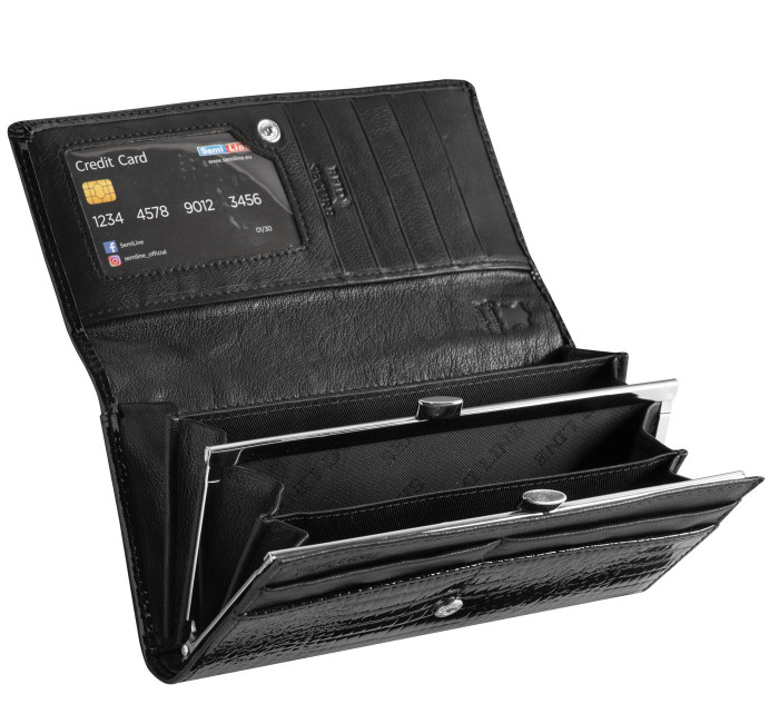 Kožená peněženka Semiline RFID P8228-0 Black
