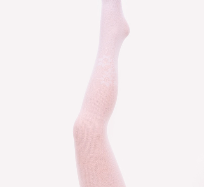 Yoclub Girl Opain Microfibre Opaque Openwork Pantyhose 30 Den RA-12/GIR/02/BIA White