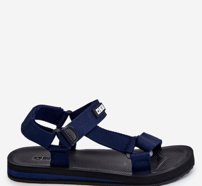 Pánské sandály na suchý zip Big Star DD174718 Námořnická modrá