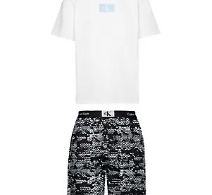 Spodní prádlo Pánské pyžamo S/S SHORT SET 000NM2431EN1N - Calvin Klein