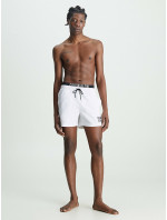 Pánské plavky Double Waistband Swim Shorts Intense Power KM0KM00740YCD bílá - Calvin Klein