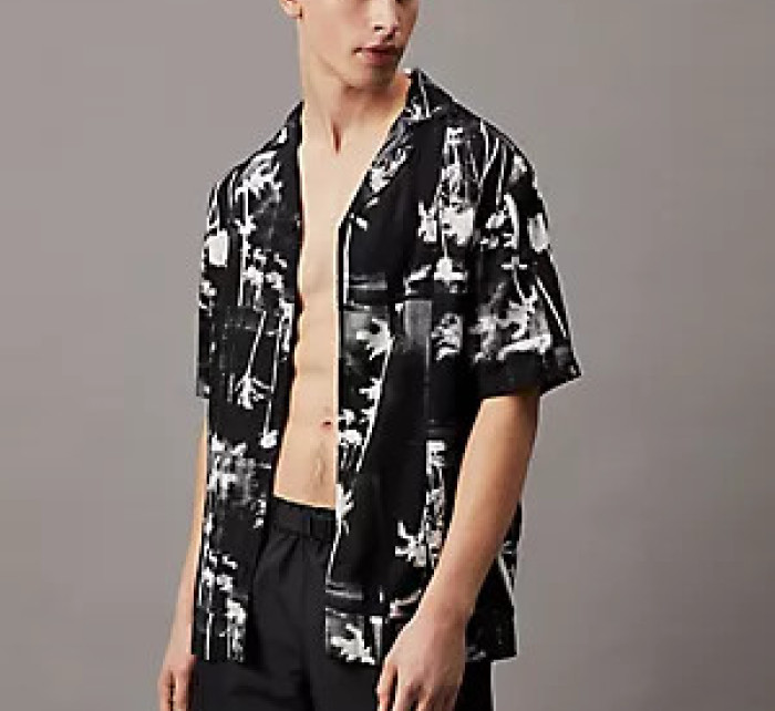 Pánská košile RESORT SHIRT-PRINT KM0KM009700GL - Calvin Klein